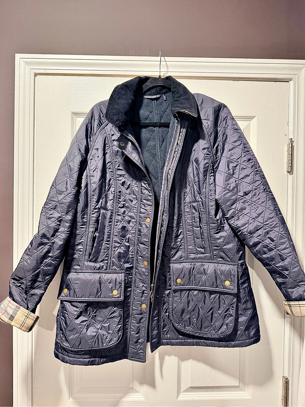 Barbour Beadnell Polarquilt Jacket Quilted Utility Jacket in Black